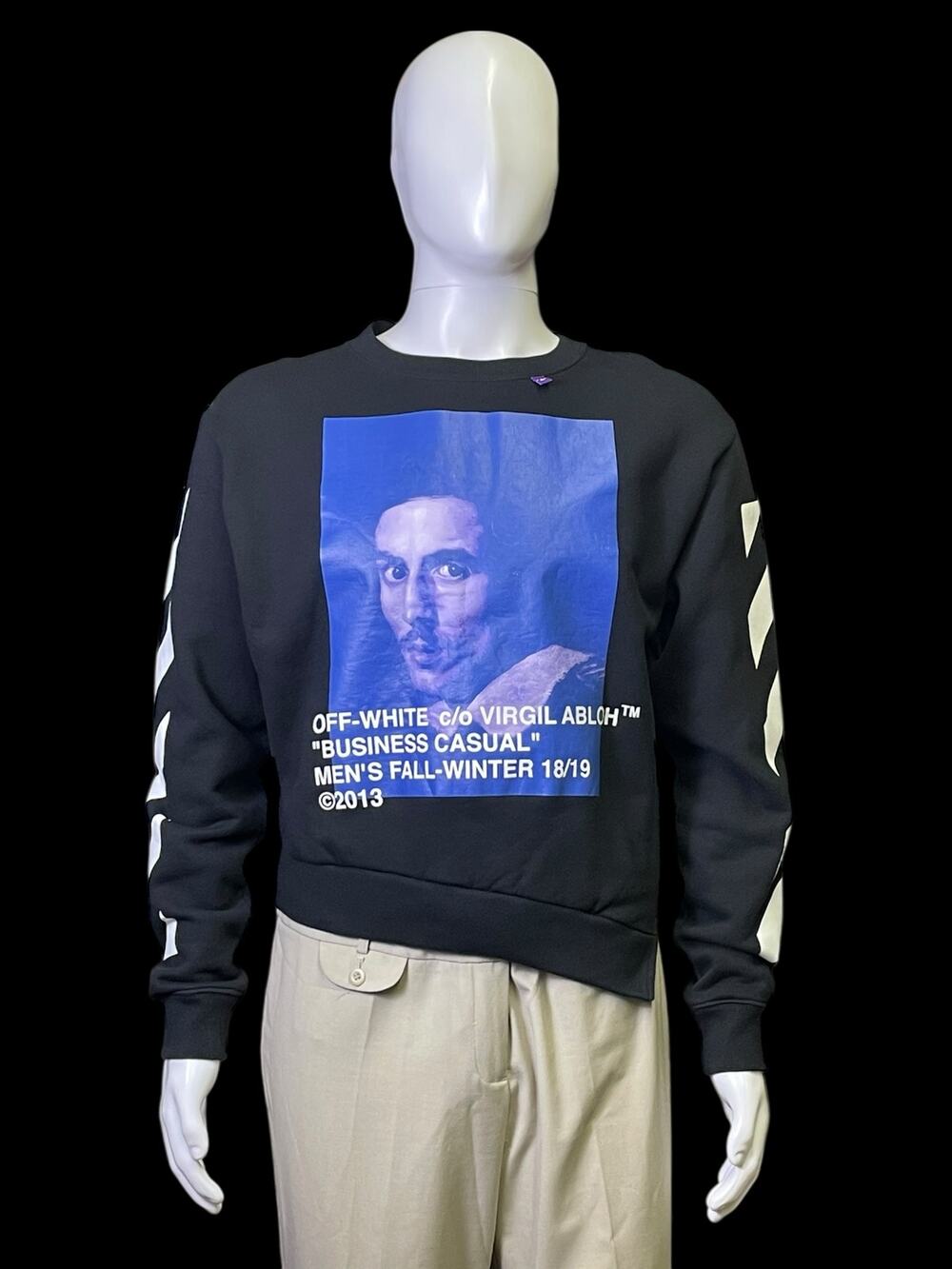Archival Off-White Main Label c/o Virgil Abloh Bernini Spliced Sweatshirt Small